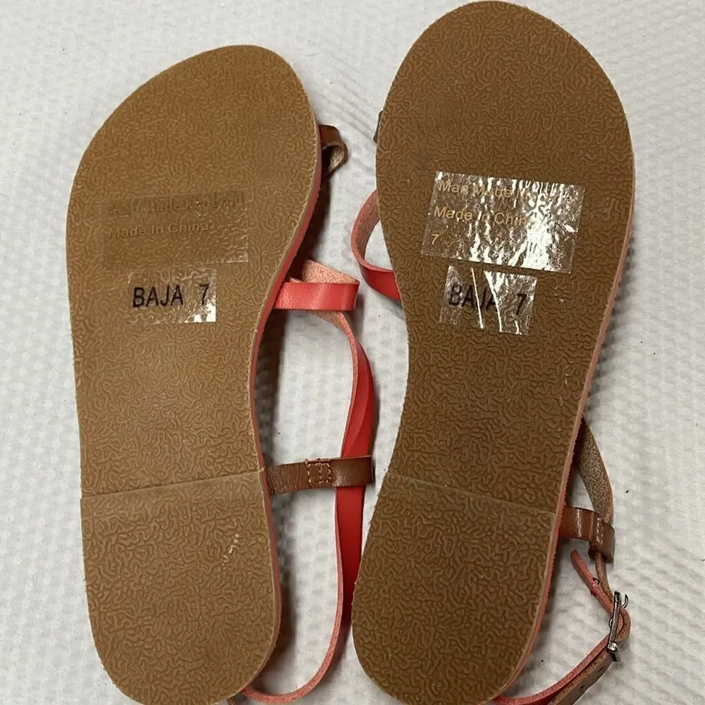 Corky’s Baja Sandals two-tone straps Size 7